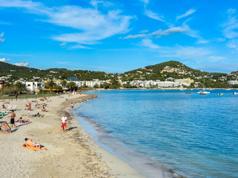talamanca strand ten noorden van Ibiza stad